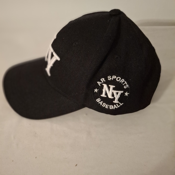 Black Cap with White NY Logo - Picture 2 of 5